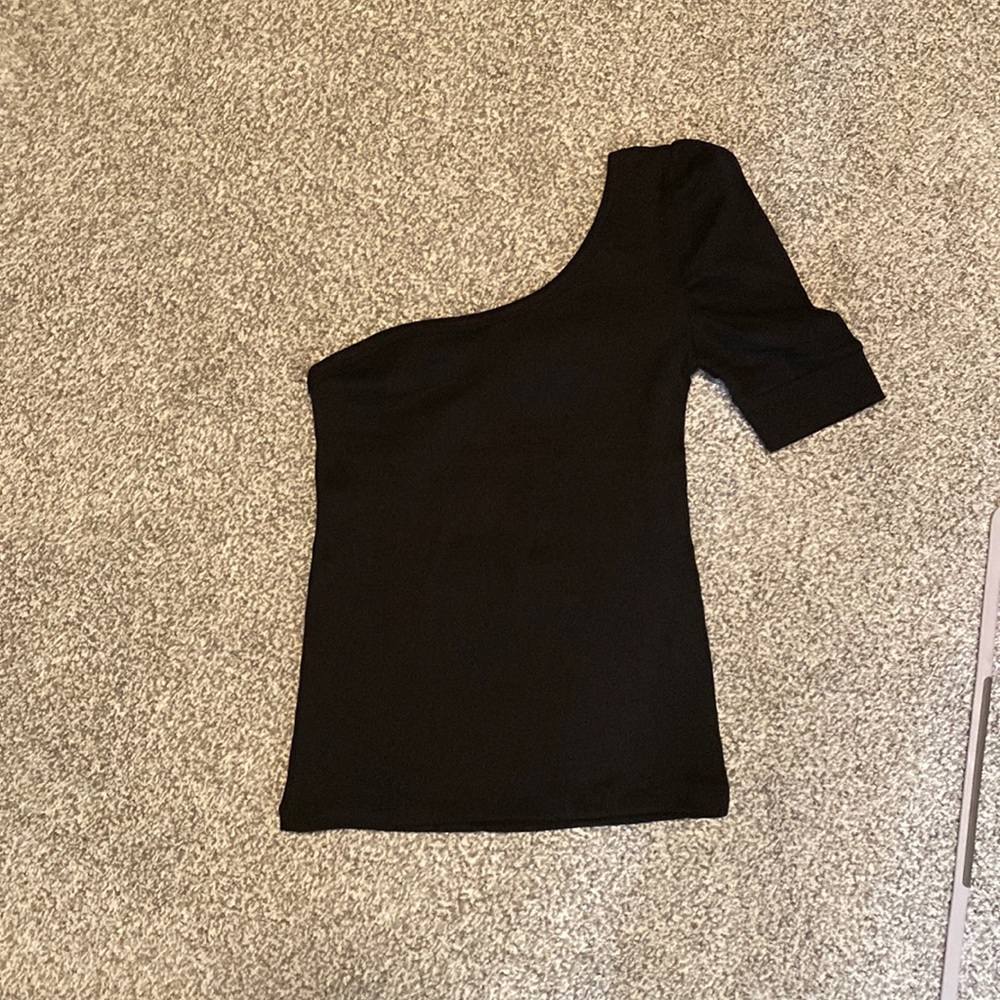 Black one shoulder top